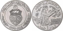 World Coins - Tunisia, Dinar, 1996, Paris, Copper-nickel, , KM:347