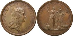 World Coins - France, Medal, Louis XIV, Politics, Society, War, Mauger, , Copper