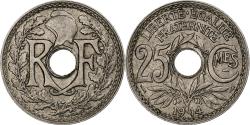 World Coins - France, 25 Centimes, Lindauer, 1914, Paris, Souligné, Nickel,