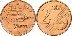 World Coins - Greece, 2 Euro Cent, 2008, Athens, Copper Plated Steel, , KM:182