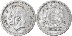 World Coins - Coin, Monaco, Louis II, 2 Francs, 1945, , Aluminum, KM:121