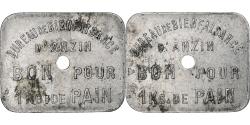 World Coins - France, Bureau de Bienfaisance d'Anzin, 1 kg Pain, Aluminium,