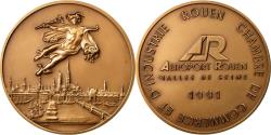 World Coins - France, Medal, Aéroport de Rouen, Vallée de Seine, 1991, , Bronze