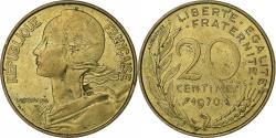 World Coins - France, 20 Centimes, Marianne, 1970, Paris, Aluminum-Bronze,