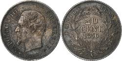 World Coins - France, Napoleon III, 20 Centimes, 1856, Paris, Silver, , Gadoury:305
