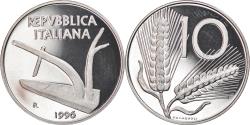 World Coins - Coin, Italy, 10 Lire, 1996, Rome, Proof, , Aluminum, KM:93
