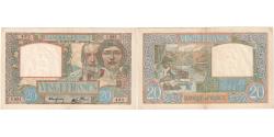 World Coins - France, 20 Francs, Science et Travail, 1940-08-22, C.995, EF(40-45)
