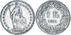 World Coins - Coin, Switzerland, Franc, 1912, Bern, , Silver, KM:24