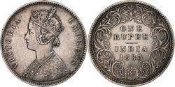 World Coins - INDIA-BRITISH, Victoria, Rupee, 1883, Calcutta, Silver, , KM:492