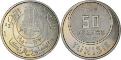 World Coins - Coin, Tunisia, Muhammad al-Amin Bey, 50 Francs, 1950, Paris, ESSAI,