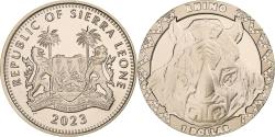 World Coins - Sierra Leone, Dollar, Rhinoceros, 2023, Pobjoy Mint, Virenium,