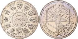 World Coins - France, Medal, L'Europe, La Semeuse, 2001, Copper-nickel,