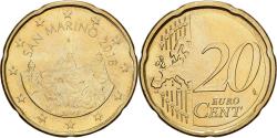 World Coins - San Marino, 20 Euro Cent, 2018, Rome, BU, Brass,