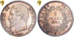World Coins - France, Napoleon III, 1 Franc, 1860, Paris, Silver, PCGS, , Gadoury:460
