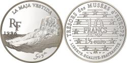 World Coins - France, 10 Francs-1.5 Euro, La Maja Vestida, 1996, Paris, Silver,