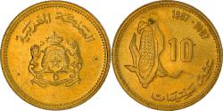 World Coins - Coin, Morocco, al-Hassan II, 10 Santimat, 1987, Paris,