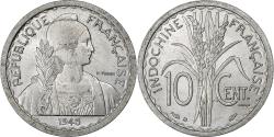 World Coins - FRENCH INDO-CHINA, 10 Cents, 1945, Beaumont - Le Roger, Aluminum,
