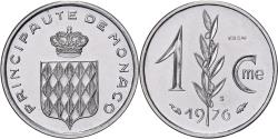 World Coins - Monaco, Rainier III, Centime, 1976, Paris, ESSAI, Stainless Steel,
