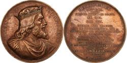 World Coins - France, Medal, Les Rois de France, Hugues Capet, 1838, Bronze, Caqué,