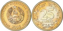 World Coins - Coin, Transnistria, 25 Kopeek, 2005, , Bronze Plated Steel, KM:52a