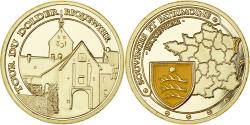 World Coins - France, Medal, Riquewihr - Tour du Dolder, Gilt iron, Colourized,