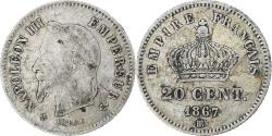 World Coins - Coin, France, Napoleon III, 20 Centimes, 1867, Strasbourg, , Silver