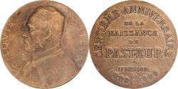 World Coins - France, Medal, Centenaire de la Naissance de Louis Pasteur, 1922, Bronze