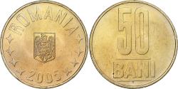 World Coins - Romania, 50 Bani, 2005, Bucharest, Nickel-brass, , KM:192
