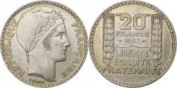 World Coins - France, 20 Francs, Turin, 1937, Paris, Silver,