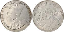 World Coins - Coin, Canada, George V, 5 Cents, 1932, Royal Canadian Mint, Ottawa,