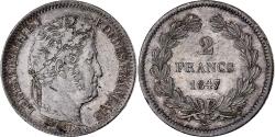 World Coins - France, Louis-Philipp I, 2 Francs, 1847, Bordeaux, Silver,