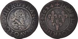 World Coins - Coin, France, Louis XIII, Double Tournois, 1624, Riom, , Copper