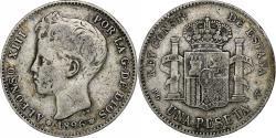 World Coins - Spain, Alfonso XIII, Peseta, 1896, Silver, , KM:706