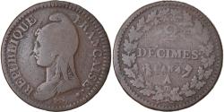 World Coins - Coin, France, Dupré, 2 Décimes, AN 4, Paris, , Bronze, KM:638.1