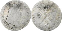World Coins - France, Louis XIV, 5 Sols aux insignes, 1702, Strasbourg, Silver,