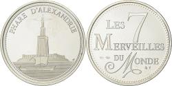 World Coins - France, Medal, 7 Merveilles du Monde, Phare d'Alexandrie, Silver,