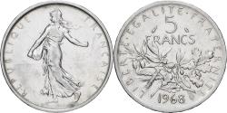 World Coins - France, 5 Francs, Semeuse, 1968, Paris, Silver, , Gadoury:770, KM:926