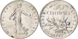 World Coins - Coin, France, Semeuse, 50 Centimes, 1919, Paris, , Silver, KM:854