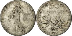 World Coins - Coin, France, Semeuse, 50 Centimes, 1906, Paris, , Silver, KM:854