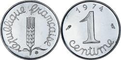 World Coins - Coin, France, Épi, Centime, 1974, Paris, Série FDC, rebord, , Stainless