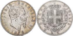 World Coins - Italy, Vittorio Emanuele II, 5 Lire, 1876, Rome, Silver, , KM:8.4