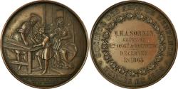 World Coins - France, Medal, Education, Société des Amis de l'Enfance, 1863, Caqué