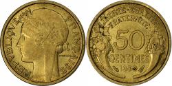World Coins - France, 50 Centimes, Morlon, 1939, Paris, Cupro-Aluminium,