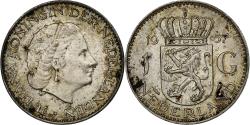 World Coins - Netherlands, Juliana, Gulden, 1957, Silver, , KM:184