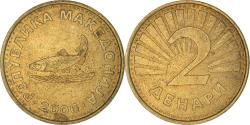 World Coins - Coin, Macedonia, 2 Denari, 2006, , Brass, KM:3