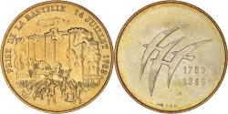 World Coins - France, Medal, Révolution Française, Prise de la Bastille, History, 1989