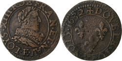 World Coins - France, Louis XIII, Double Tournois, 1632, Tours, Copper, , Gadoury:9a