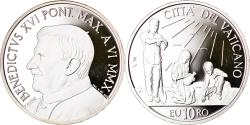 World Coins - Vatican, Pape Benoit XVI, 10 Euro, Journée mondiale de la Paix, 2010