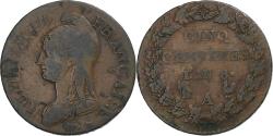 World Coins - France, 5 Centimes, Dupré, AN 8, Paris, Copper, , Gadoury:126a, KM:640