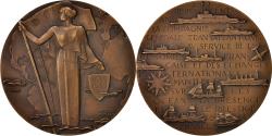 World Coins - France, Medal, Centenaire de la Compagnie générale transatlantique, Shipping